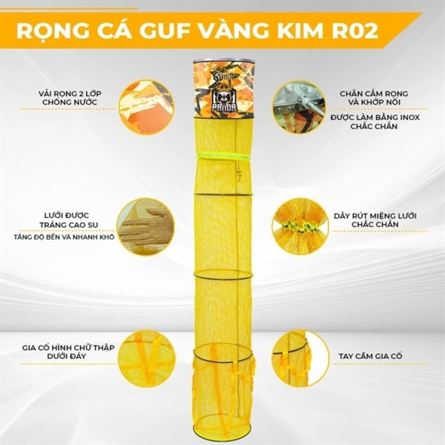RỌNG CÁ GUF - VÀNG KIM - 40X250 (CÁI)