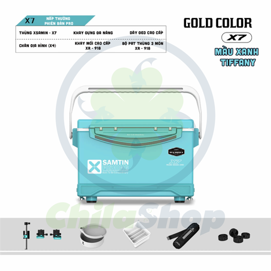 THÙNG XSAMTIN - X7 - NẮP THƯỜNG - XANH NHÃ LAM - PRO