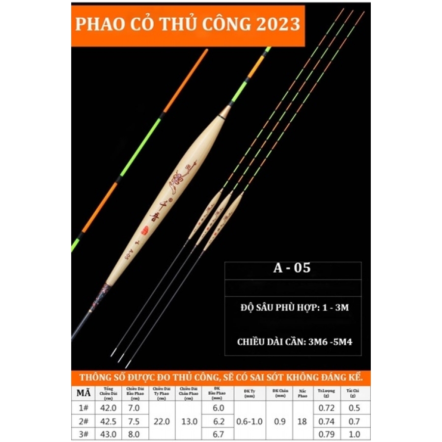PHAO CỎ THỦ CÔNG 2023 - A-05 - SỐ 1 (CÂY)