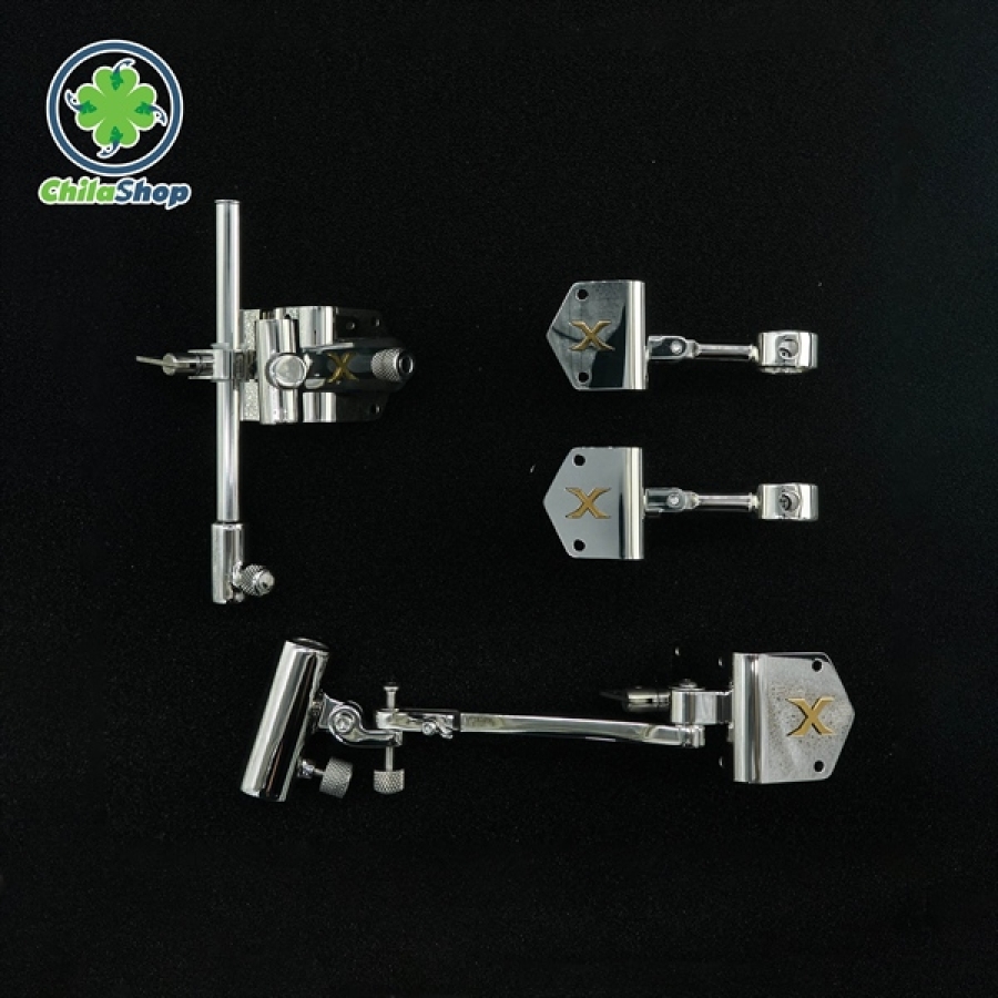 COMBO PAS INOX XSAMTIN - GÓC VUÔNG - LOGO NỔI - BẠCH KIM (BỘ (4 MÓN))