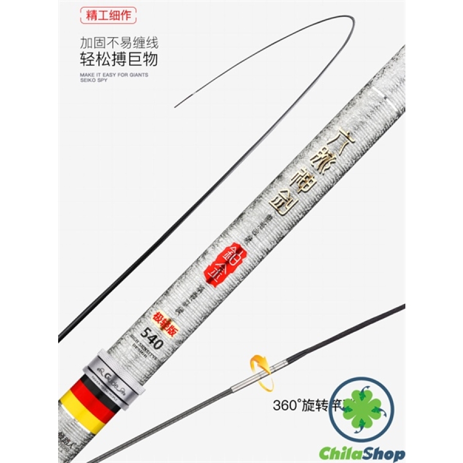CẦN CÂU TAY LỤC MẠCH THẦN KIẾM BẠC - 5M4 - 5H (CÂY)