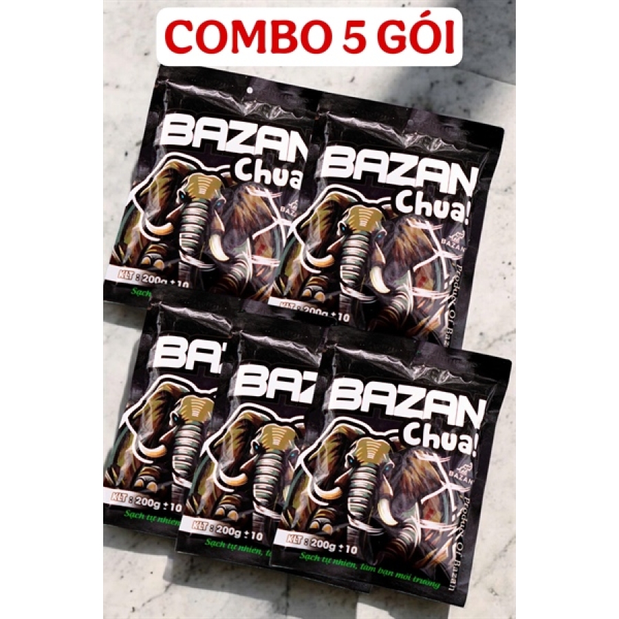 COMBO 10 GÓI 2 LOẠI (5 GÓI BAZAN THƠM + 5 GÓI BAZAN CHUA)