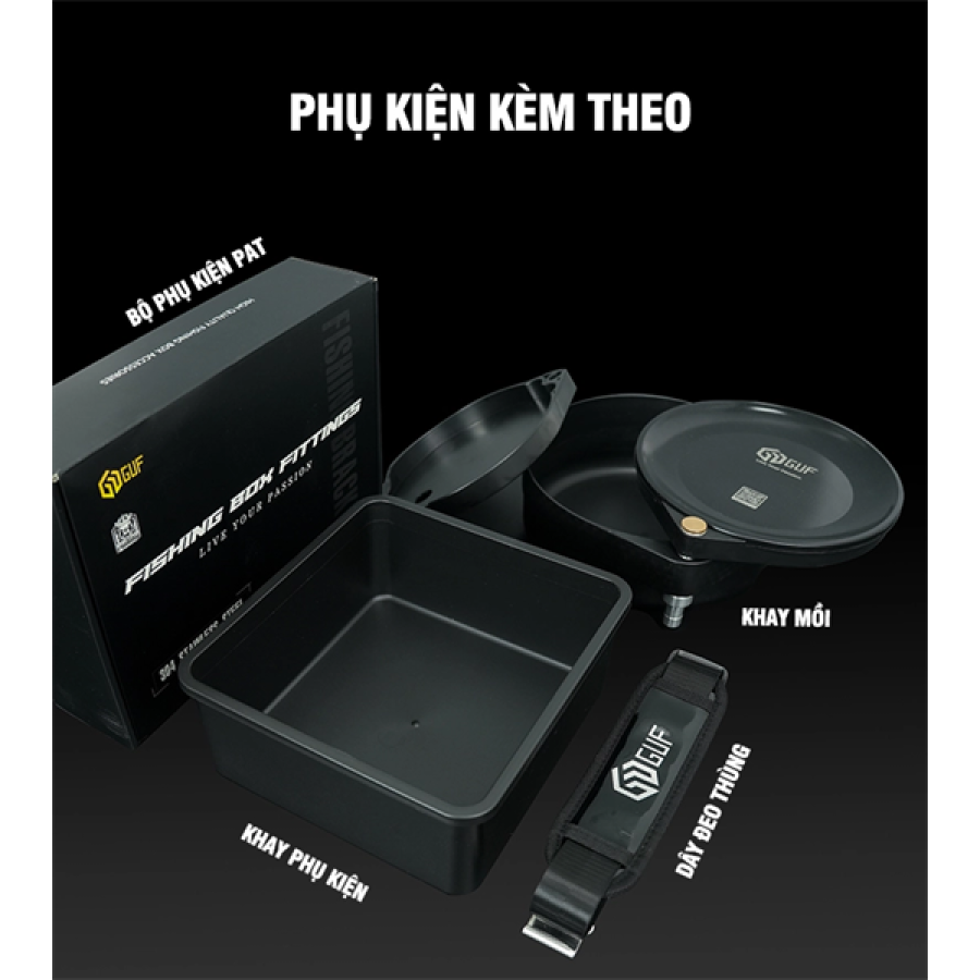 THÙNG GUF - 29L - FULL PHỤ KIỆN - PAS TAY PHẢI - ĐEN