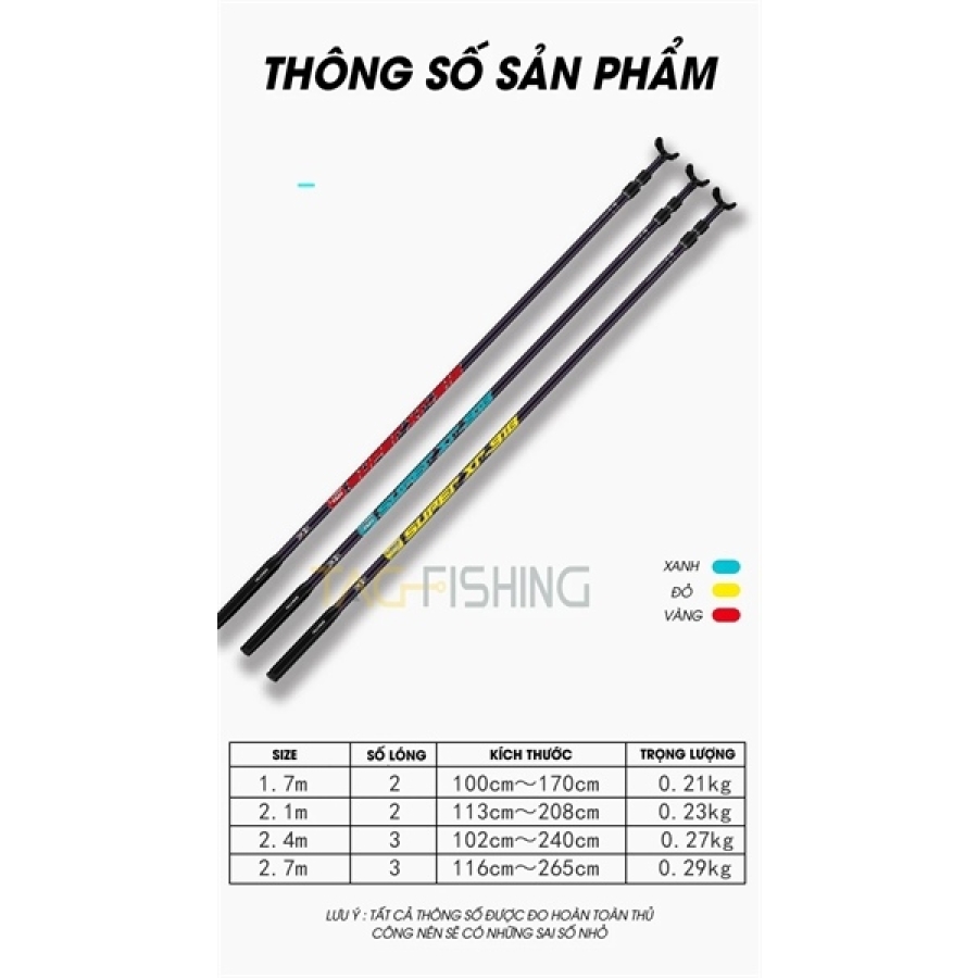 GÁC CẦN CARBON XSAMTIN '22 - 2M1 - ĐỎ (CÂY)