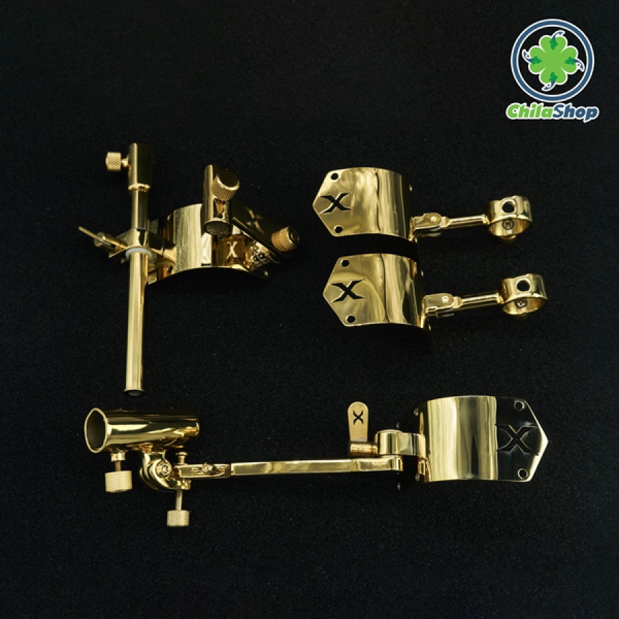 COMBO PAS INOX XSAMTIN - GÓC TRÒN - LOGO LÕM - VÀNG (BỘ (4 MÓN))