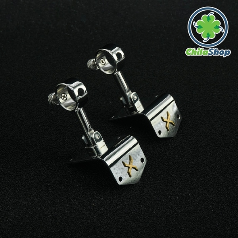 COMBO PAS INOX XSAMTIN - GÓC VUÔNG - LOGO NỔI - BẠCH KIM (BỘ (4 MÓN))