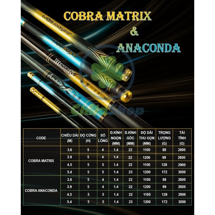 CẦN COBRA MATRIX - 5H - 6M3 (CÂY)