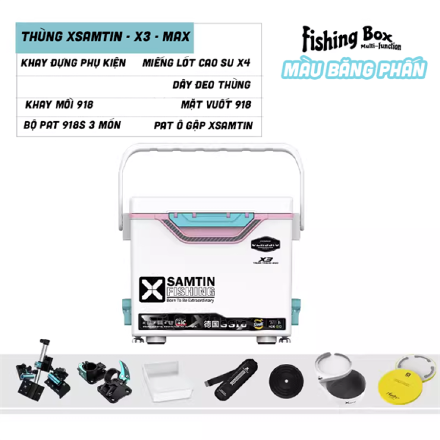 THÙNG CÂU XSAMTIN X3 - 21L - BĂNG PHẤN - MAX