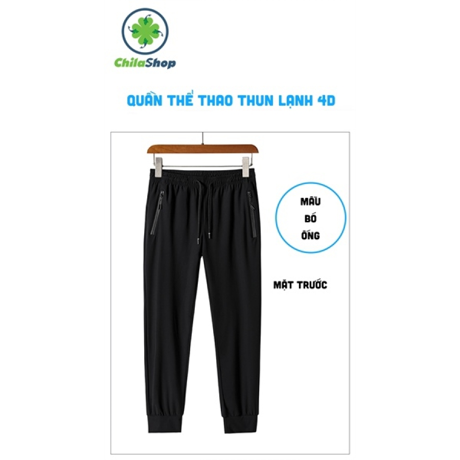QUẦN THUN LẠNH 4D 2022 - ĐEN - THUN - L (CÁI)