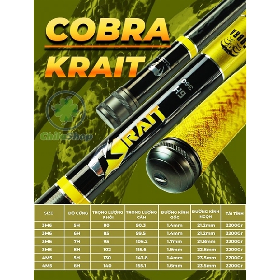 CẦN COBRA KRAIT - 3M6 - 5H