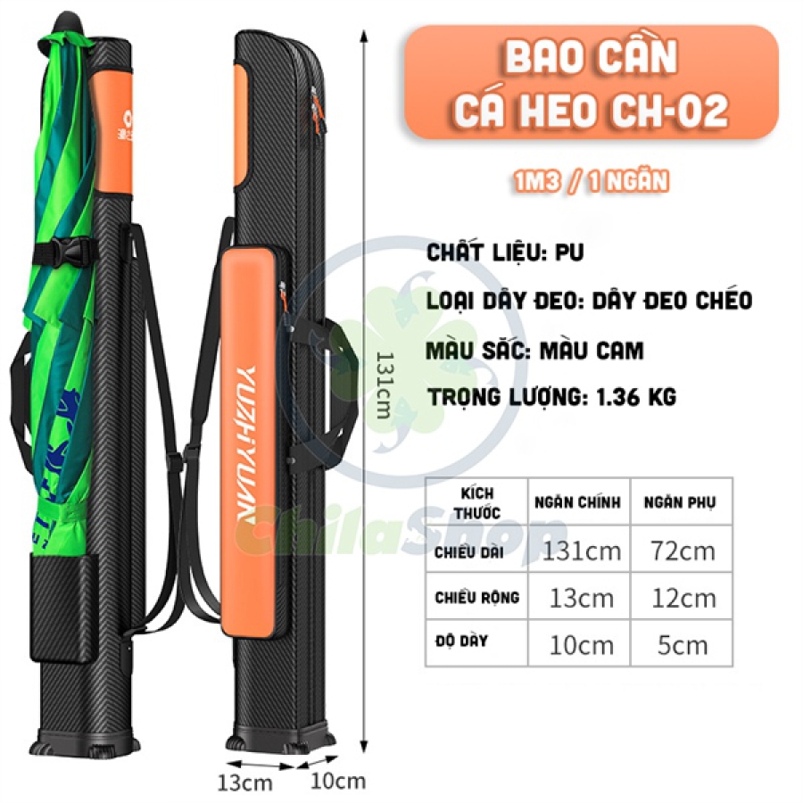 BAO CẦN CÁ HEO - 1 NGĂN - 1M3 - CH-02 - CAM (CÁI)